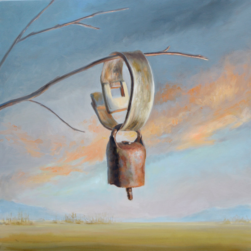cow bell, sunset
